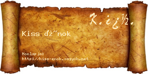 Kiss Énok névjegykártya