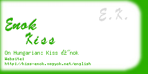 enok kiss business card